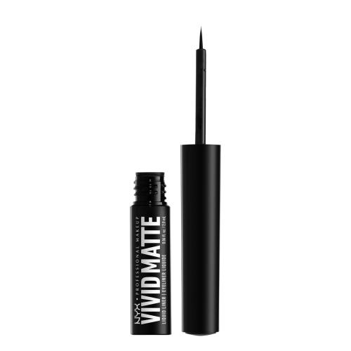 NYX Professional Makeup Vivid Matte tekuté linky na oči s matným efektom odtieň Black 2 ml