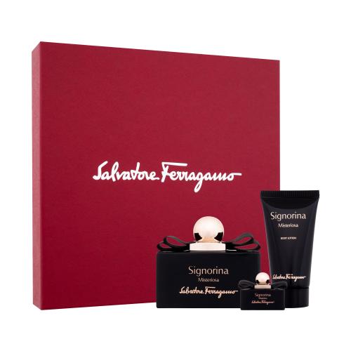 Salvatore Ferragamo Signorina Misteriosa darčeková kazeta parfumovaná voda 100 ml + parfumovaná voda 5 ml + telové mlieko 50 ml pre ženy