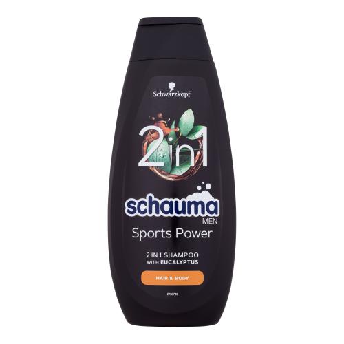 Schwarzkopf Schauma Men Sports Power 2In1 Shampoo 400 ml šampón pre mužov na všetky typy vlasov