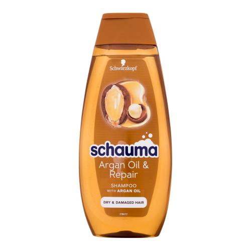 Schwarzkopf Schauma Argan Oil & Repair Shampoo 400 ml šampón pre ženy na poškodené vlasy; na šedivé vlasy