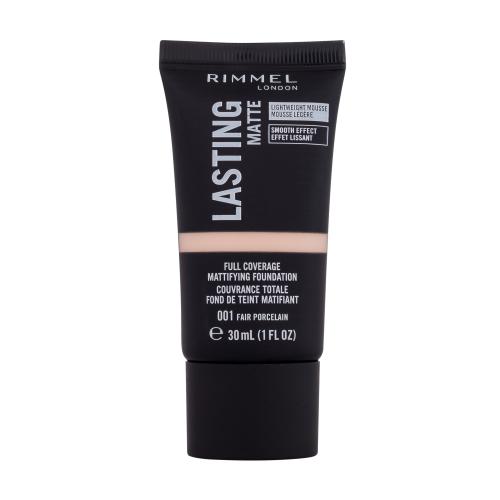 Rimmel Lasting Matte zmatňujúci make-up odtieň 001 Fair Porcelain 30 ml