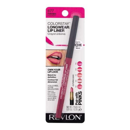 Revlon Colorstay Longwear Lip Liner 0,28 g ceruzka na pery pre ženy 677 Fuchsia