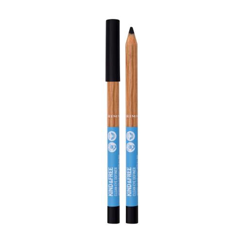 Rimmel Kind & Free ceruzka na oči s intenzívnou farbou odtieň 1 Pitch Black 1,1 g
