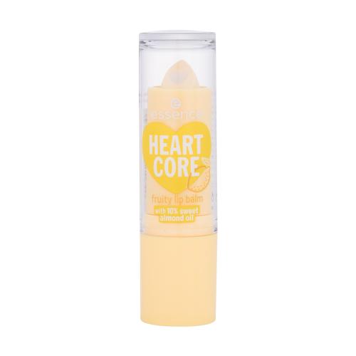 Essence Heart Core Fruity Lip Balm 3 g vyživujúci balzam na pery pre ženy 04 Lucky Lemon