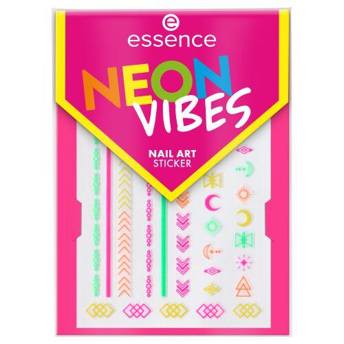 Essence Nail Stickers Neon Vibes neónové nálepky na nechty pre ženy nálepky na nechty 49 ks