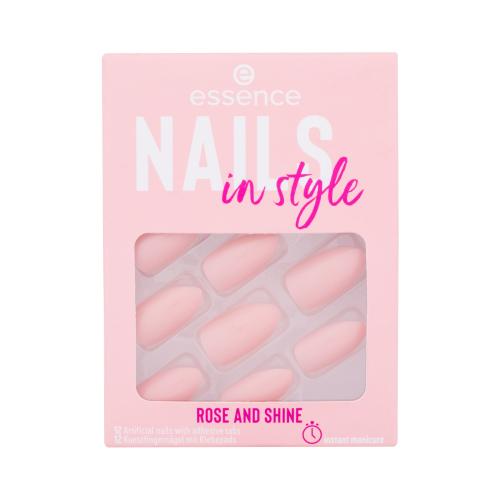 Essence Nails In Style 12 ks umelé nechty pre ženy 14 Rose And Shine