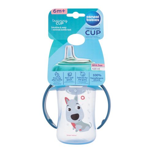 Canpol babies Cute Animals Training Cup Dog 320 ml šálka pre deti