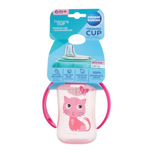 Canpol babies Cute Animals Training Cup Cat 320 ml šálka pre deti