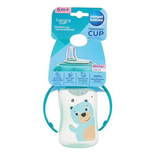 Canpol babies Cute Animals Training Cup Bear 320 ml šálka pre deti