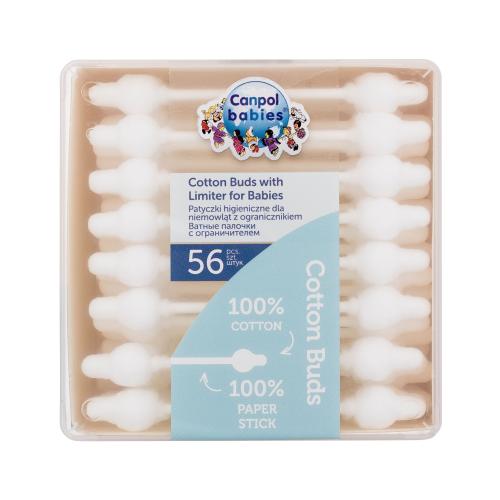 Canpol babies Cotton Buds With Limiter 56 ks vatové tyčinky pre deti