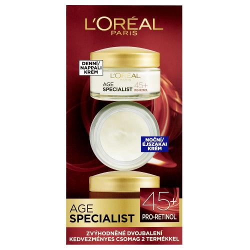 L'Oréal Paris Age Specialist 45+ darčeková kazeta denný pleťový krém Age Specialist 45 SPF20 50 ml + nočný pleťový krém Age Specialist 45 50 ml