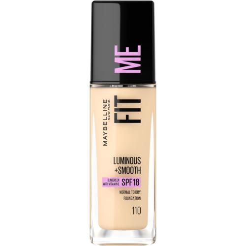 MAYBELLINE NEW YORK Fit Me! tekutý make-up pre rozjasnenie a vyhladenie pleti odtieň 110 Porcelain 30 ml