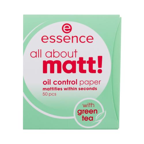 Essence All About Matt! Oil Control Paper 50 ks čistiace obrúsky pre ženy na mastnú pleť