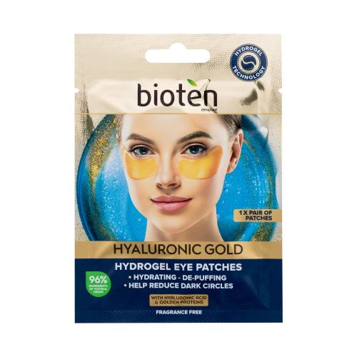 Bioten Hyaluronic Gold Hydrogel Eye Patches 5,5 g maska na oči pre ženy na veľmi suchú pleť; na rozjasnenie pleti; na opuchy a kury pod očami