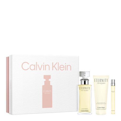Calvin Klein Eternity darčeková kazeta pre ženy parfumovaná voda 100 ml + telové mlieko 100 ml + parfumovaná voda 10 ml