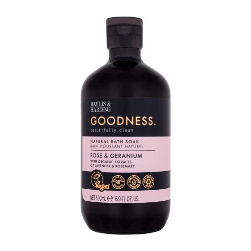 Baylis & Harding Goodness Rose & Geranium Natural Bath Soak 500 ml pena do kúpeľa pre ženy