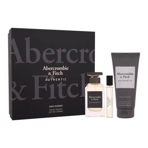 Abercrombie & Fitch Authentic darčeková kazeta toaletná voda 100 ml + toaletná voda 15 ml + sprchovací gél 200 ml pre mužov