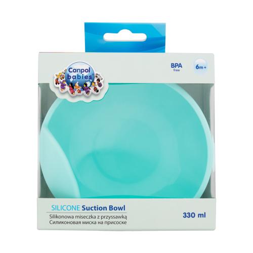 Canpol babies Silicone Suction Bowl Turquoise 330 ml riad pre deti poškodená krabička