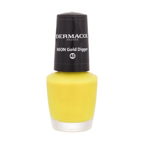 Dermacol Neon neónový lak na nechty odtieň 43 Gold Digger 5 ml