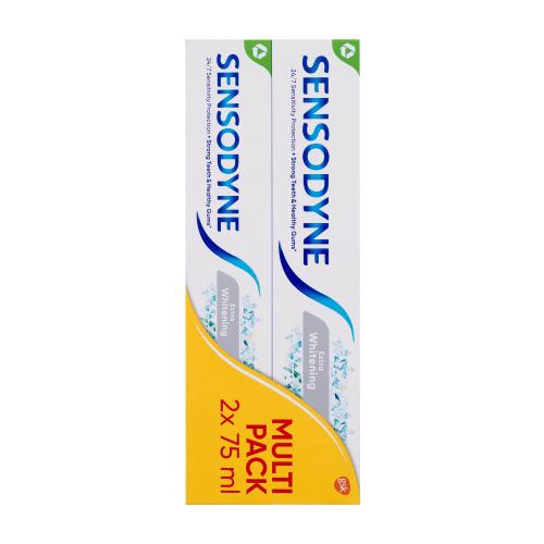 Sensodyne Extra Whitening bieliaca zubná pasta s fluoridom pre citlivé zuby 2x75 ml