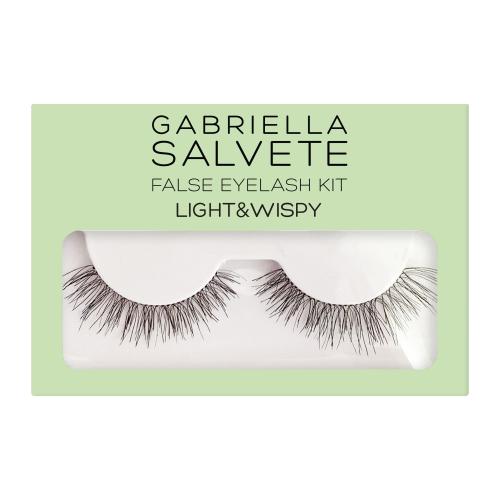 Gabriella Salvete False Eyelash Kit Light & Wispy umelé mihalnice s lepidlom 1 ks