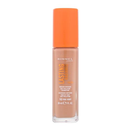 Rimmel Lasting Radiance rozjasňujúci make-up SPF 25 odtieň 103 True Ivory 30 ml
