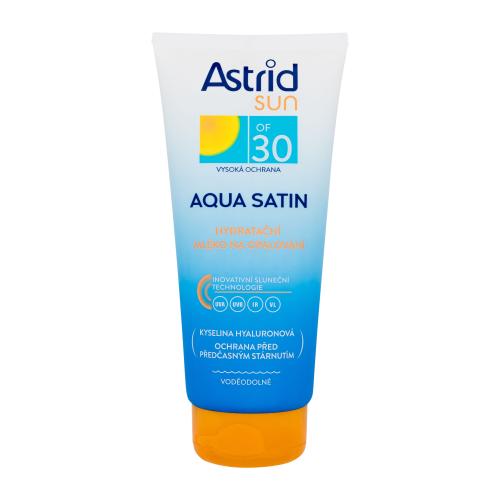 Astrid Sun Aqua Satin Moisturizing Milk SPF30 200 ml opaľovací prípravok na telo unisex na dehydratovanu pleť