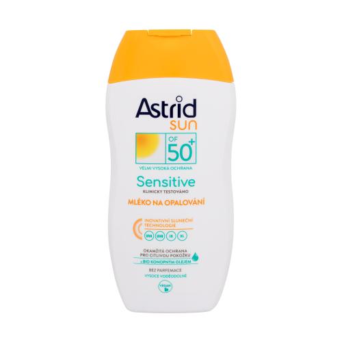 Astrid Sun Sensitive Milk SPF50+ 150 ml opaľovací prípravok na telo unisex na citlivú a podráždenú pleť