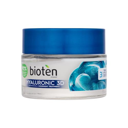 Bioten Hyaluronic 3D Antiwrinkle Overnight Cream 50 ml nočný pleťový krém pre ženy proti vráskam; na dehydratovanu pleť