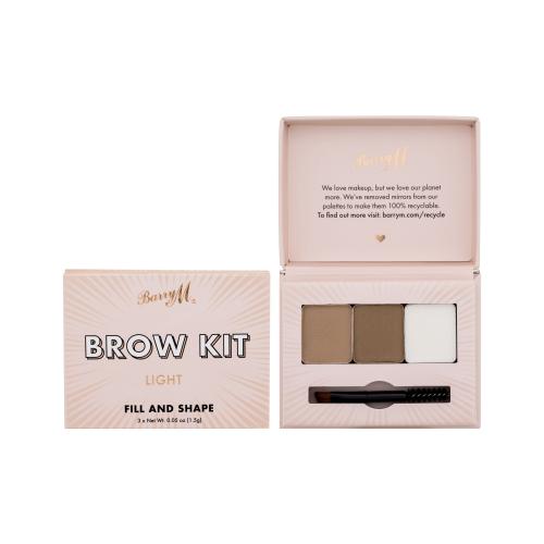 Barry M Brow Kit 4,5 g set a paletka na obočie pre ženy Light