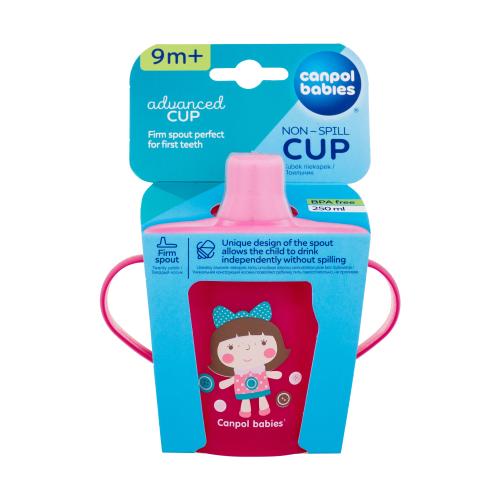 Canpol babies Toys Non-Spill Cup Pink 9m+ 250 ml šálka pre deti