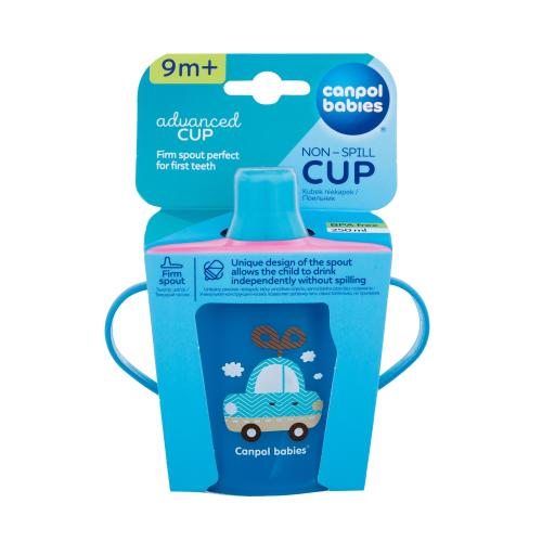 Canpol babies Toys Non-Spill Cup Blue 9m+ 250 ml šálka pre deti