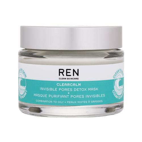 REN Clean Skincare Clearcalm Invisible Pores Detox Mask 50 ml pleťová maska pre ženy na mastnú pleť; na problematickú pleť s akné