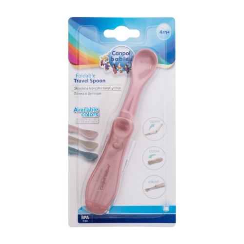 Canpol babies Travel Spoon Foldable Pink 1 ks riad pre deti