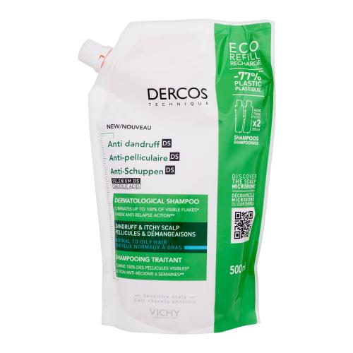 Vichy Dercos Anti-Dandruff Normal to Oily Hair 500 ml šampón proti lupinám na normálne až mastné vlasy Náplň pre ženy