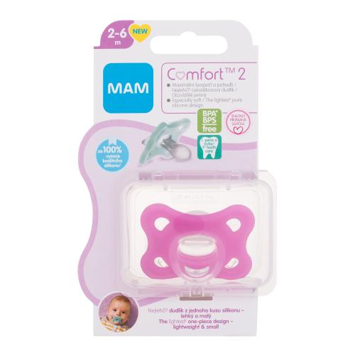 MAM Comfort 2 Silicone Pacifier 2-6m Pink 1 ks cumlík pre deti