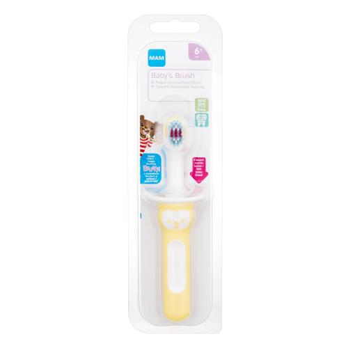 MAM Baby´s Brush 6m+ Yellow 1 ks zubná kefka pre deti