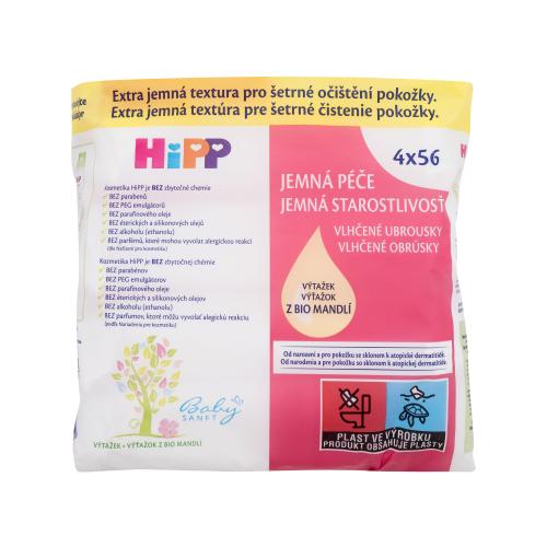 Hipp Babysanft vlhčené čistiace obrúsky pre deti od narodenia 4x56 ks
