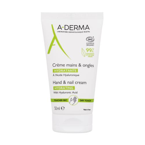 A-Derma Essentials Hand & Nail Cream hydratačný krém na ruky a nechty s kyselinou hyalurónovou 50 ml