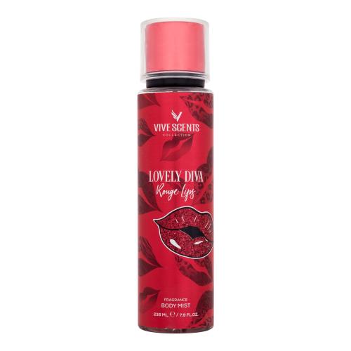 Vive Scents Lovely Diva Rouge Lips 236 ml telový sprej pre ženy