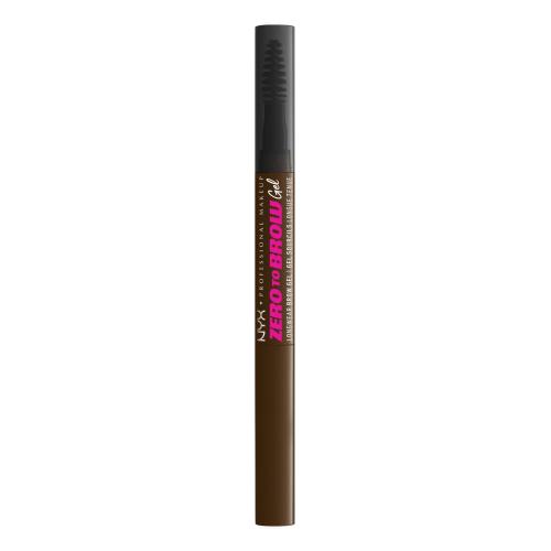 NYX Professional Makeup Zero To Brow Gel gél na obočie s aplikátorom odtieň 06 Chocolate 2 ml