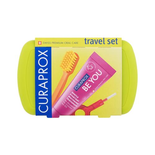 Curaprox Travel Set cestovná sada na zuby, jazyk a ďasná Green