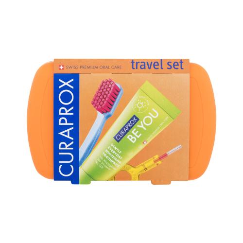Curaprox Travel Set cestovná sada na zuby, jazyk a ďasná Orange