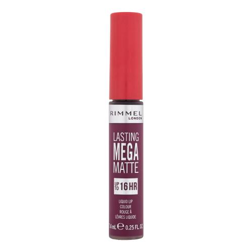 Rimmel Lasting Mega Matte ľahký tekutý matný rúž 16h odtieň Rock Me Purple 7,4 ml