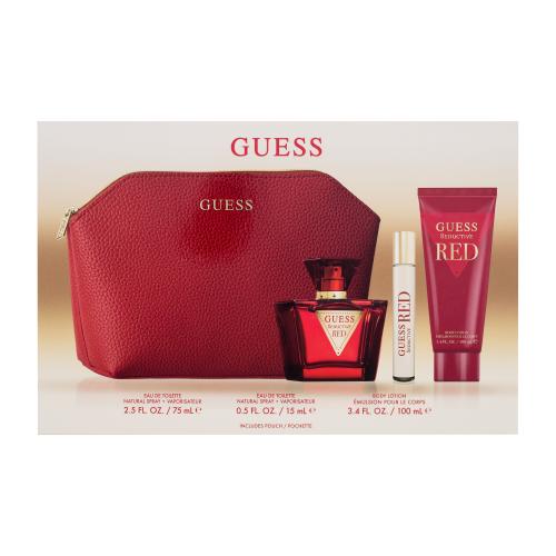 GUESS Seductive Red darčeková kazeta toaletná voda 75 ml + telové mlieko 100 ml + toaletná voda 15 ml + kozmetická taštička pre ženy