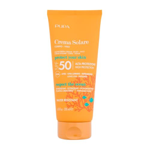 Pupa Sunscreen Cream SPF50 200 ml opaľovací prípravok na telo unisex