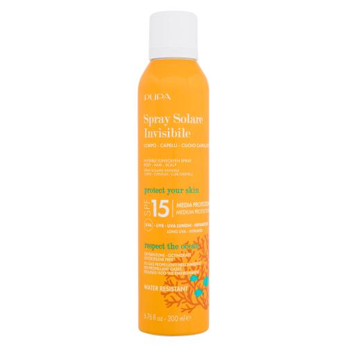 Pupa Invisible Sunscreen Spray SPF15 200 ml opaľovací prípravok na telo unisex
