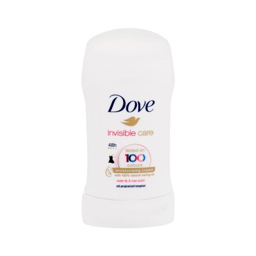 Dove Invisible Care Antiperspirant tuhý antiperspirant proti bielym škvrnám bez alkoholu Water Lily & Rose 40 ml