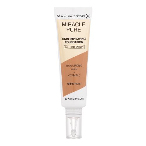 Max Factor Miracle Pure Skin dlhotrvajúci make-up SPF 30 odtieň 89 Warm Praline 30 ml