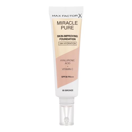 Max Factor Miracle Pure Skin dlhotrvajúci make-up SPF 30 odtieň 80 Bronze 30 ml